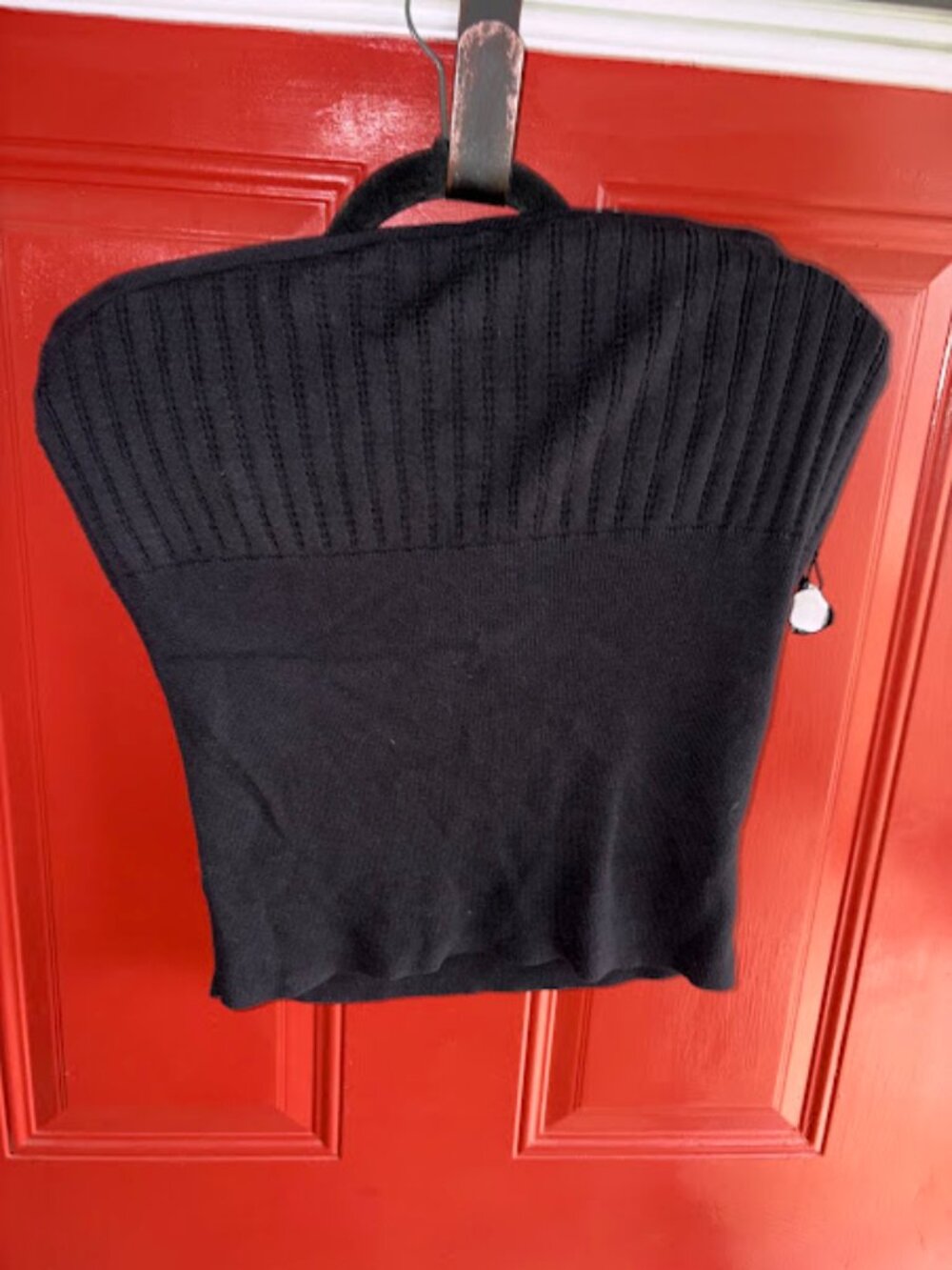 Daisy Fuentes Black Knit Strapless Tube Top Size XL - NWT